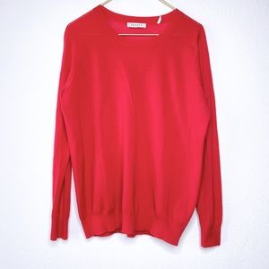 SANDRO Red Crewneck Sweater